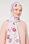 Rose flower pattern mono crepe shawl