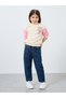 Girls Beige Color Block Printed Hoodie - 3