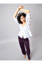 Floral Peplum Top with 3/4 Sleeves - 6