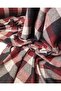 Knitted Fabric in Burgundy Black Beige Colors Width: 140 cm - 5