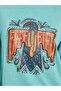 Green Free Bird Graphic Round Neck T-Shirt - 3