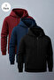 Men's Hooded Oversized 3-Pack Sweatshirt