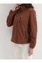 Coffee Brown Fleece Jacket with Zip Pockets - 3