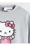 Crew Neck Hello Kitty Printed Girl's Sweatshirt - 2