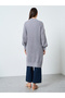 Grey Chunky Knit Cardigan with Patch Pocket - 4