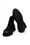 Black Color Lace-Up Genuine Leather Nubuck Men's Boots - 3