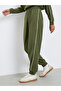 Women Green Plain Relaxed Fit Joggers with Piping Detail - 2