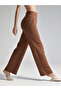 Coffee Brown Wide Waistband Flare Joggers - 2