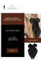 Women's Black Shiny Bow Ribbon Long Luxury Buckle - 2