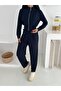 Women's Shalwar Cut Zippered Stand-Up Collar Casual Modal Sweat Suit - 5