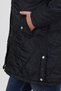 Women's Dark Blue Quilted Inner Wool Large Size Coat - 3