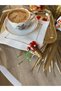 1 Piece of Beaded Pine Cone and Kokina Embroidery Coffee Side Serving Napkin New Year Christmas Napkin - 3