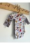 Nutella Croissant Pattern Lilac 100% Organic Cotton Unisex Baby Bodysuit - 3
