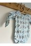 Rabbit Ear Blue 100% Organic Cotton Unisex Baby Girl Bodysuit - 3