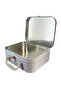 Fl-44 Flower Metal Box |   Storage Box with Handle, Floral Pattern Metal Organizer 20.5X17X6.5 cm - 4