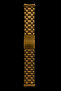 20mm Diameter Curved End Gold Color Steel Watch Band - 2