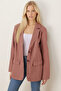 Women's Light Mink Men's Collar Pocket Covered Shoulder Pad Pack Oversized Cashmere Jacket Arm-26K001044