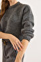 Women's Smoked Soft Textured Balloon Sleeve Thick Knit Sweater Kzk-19001037 - 3