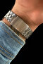 20mm Diameter Curved End Silver Color Steel Watch Band - 4