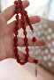 Marble Dark Brown Barley Cut Amber Prayer Beads 8X11 mm 201024774 - 2