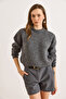 Women's Smoked Soft Textured Balloon Sleeve Thick Knit Sweater Kzk-19001037 - 6
