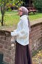 Zippered Knitwear Cardigan Cream - 2