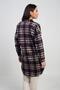 Women's Side Slit Plaid Long Shirt - 4