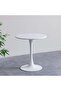 Trinket Side Table Dia70×75 cm – Modern White Round Table for Home, Patio & Coffee Corner