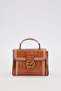 Authentic Phaeton Metal Logo and Embroidery Detailed Medium Size Women's Hand and Shoulder Bag Lv930574 Camel
