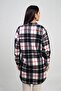 Women's Side Slit Plaid Long Shirt - 4