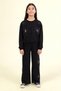 Mojo girl child 4-9 years old star detailed double tracksuit set black - 3