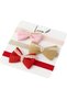 Baby Girl Bandana Lace Embroidered Bow 3-Piece Bandana Set 0-24 Months - 2