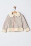 Baby Girl Plush Collar Zippered Lined Winter Jacket - 4