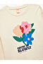 Cotton Long Sleeve Crew Neck Floral Printed Fleece-Lined Sweatshirt - 3