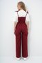 Burgundy Aerobin Salopet Pants with Front Pockets and Strap Ring Detail Alc-X13581 - 8