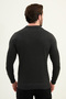 Patterned Slim Fit Polo Neck Zippered Wool Men's Knitwear Sweater Anthracite - 11570.25K - 3