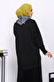 Black Crew Neck Cold Thread Knitwear Tunic - 4
