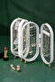 Plastic Foldable Mirrored Standing Jewelry Stand - Jewelry Organizer White