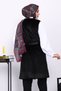 Black Leather Detailed Belted Vest - 4