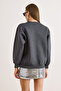 Women's Smoked Good Mood Embroidered Fleece-Lined Comfortable Fit Sweatshirt Swt-19000776 - 2