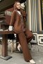 Striped Detail Knitwear Jacket Set