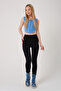 Women's Denim Boots with Tassel and Pocket Detail - 5
