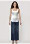 White Round Neck Rope Strap Women's Top Harleen