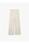 Straight Wide Leg Textured Palazzo Pants - 3