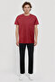 Red Melange Crew Neck Short Sleeve Men's T-Shirt William