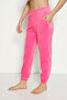 Women's Fuchsia Pocketed Cotton Velvet Sweatpants - 3