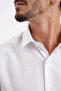 Men's White Tie Collar Slim Fit Oxford Shirt – Formal & Classic Elegance - 3