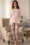 Soft Textured Quality Cotton Women's Pajama Set Pink - 2