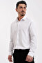Men's White Tie Collar Slim Fit Oxford Shirt – Formal & Classic Elegance - 2