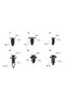 Universal upholstery clamp set, 240 elements, Red Technic - 11